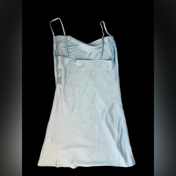 Slip Dress Women’s Mini silky sky blue size sim - Picture 11 of 11